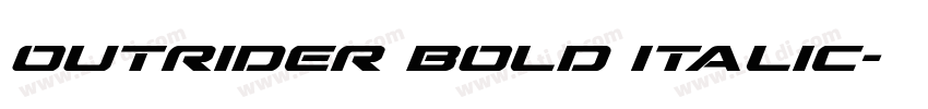 outrider bold italic字体转换